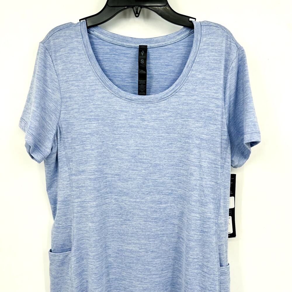 SKECHERS Women's GoDri Swift T-Shirt Dress Small Light Blue Short Sleeve NWT - Picture 5 of 13